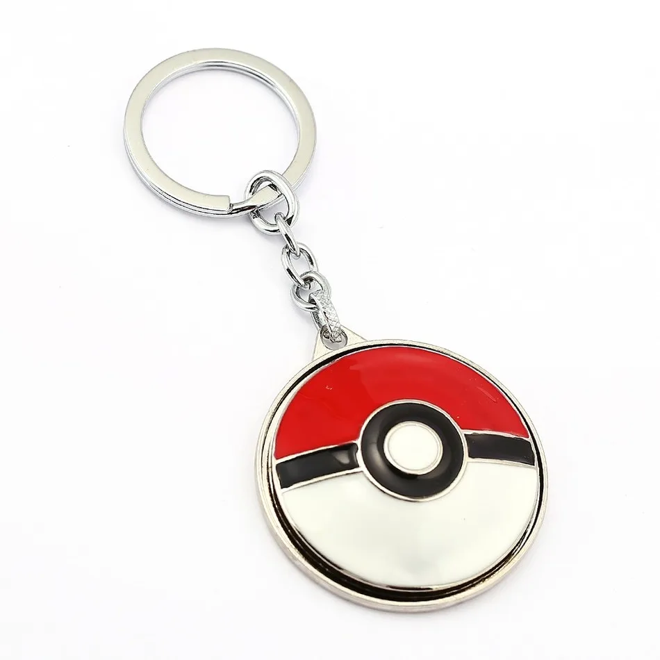 Pokemon Go Keychain Poke Ball Rotatable Key Rings Holder Gift Chaveiro