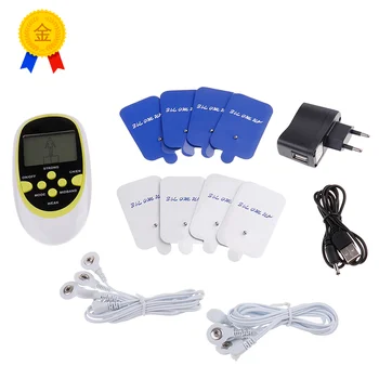 

1Set Two Output Electric TENS Therapy Massager Relax Pain Relief Muscle Electro Stimulator+8 Gel Electrode Pads Health Care Tool