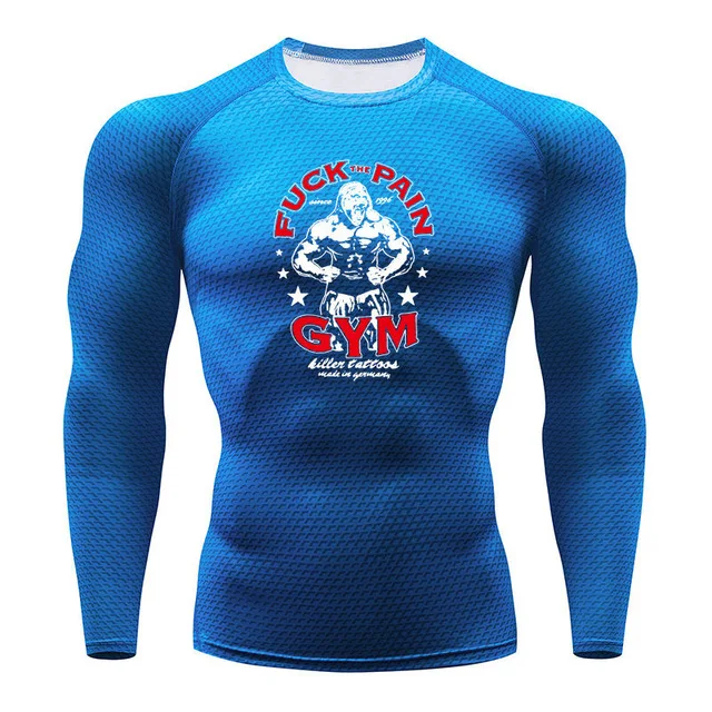 Мужская футболка для бега Gorilla Snake gym одежда для фитнеса Топ Рашгард одежда для футбола быстросохнущая спортивная мужская рубашка - Цвет: 21