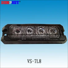 VS-7L8 супер яркий светодиодный тонкий Гриль свет, полиция чрезвычайных, водонепроницаемый, DC12V/24 V светодиодный с креплением на любой поверхности Строб предупреждающая сигнальная лампа