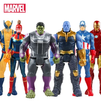 

30cm Marvel Avengers Endgame Thanos Spiderman Hulk Buster Iron Man Captain America Thor Wolverine Action Figure Toy For Boy Gift