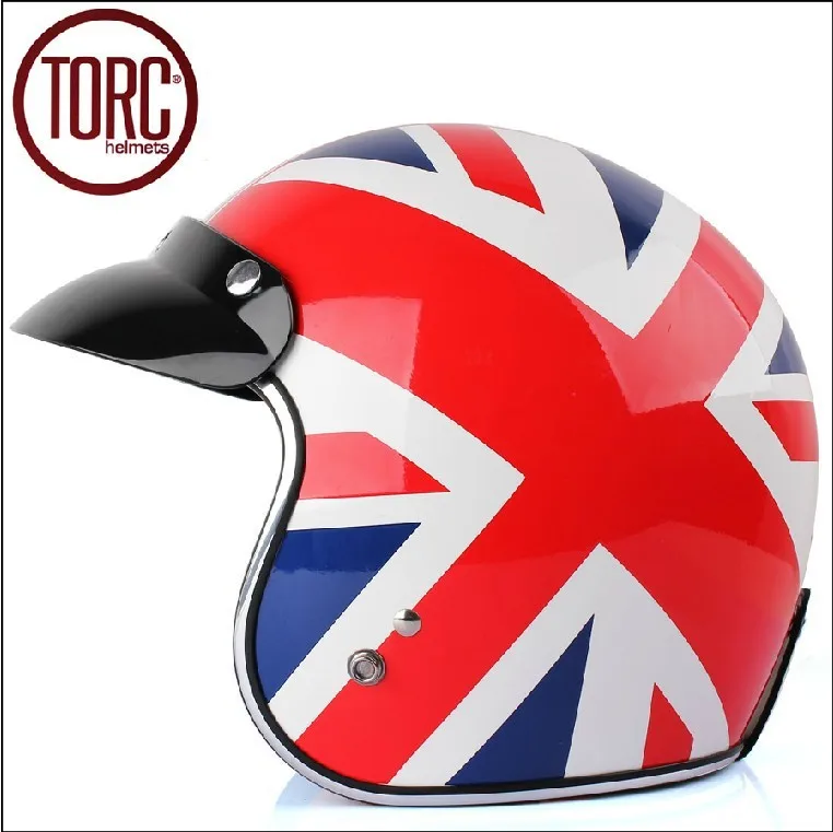 

High quality Fashion TORC motorcycle helmet,vintage 3/4 helmet,Sctoor open face helmet,Halley half helmet,the Union Flag