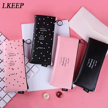 

Waterproof Stationery Organizer Bag Small Makeup Bag For Women Creative Simple Letter Wave Fashion Women Cosmetic Bag