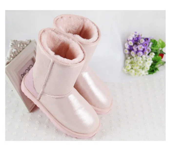 ; Новинка; модные классические короткие зимние ботинки в австралийском стиле; женские зимние ботинки из натуральной овечьей кожи
