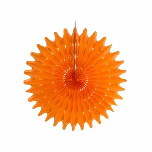 35 см вырезанная веера из папиросной бумаги Розочка Pinwheels Висячие Цветы DIY ремесла свадебный душ день рождения, мероприятие, вечеринка украшения - Цвет: orange