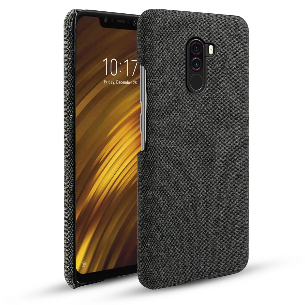 Для Xiaomi Pocophone F1 чехол тонкий ультра тонкий ретро тканые ткани против царапин ПК Жесткий Чехол для POCOPHONE F1 Poco F1 чехол - Цвет: 2