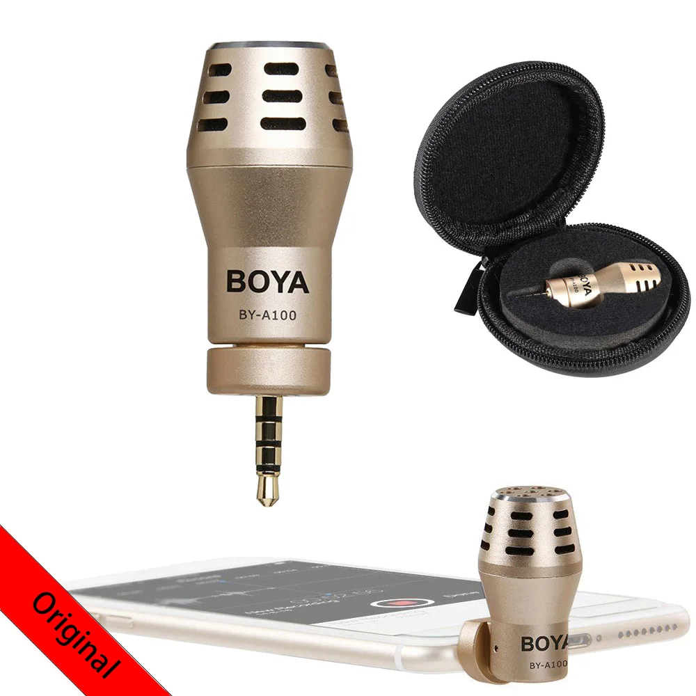 BOYA BY-A100 всенаправленный конденсаторный микрофон для телефона Xiaomi iPhone 6/6 S/5/5S iPad iPod