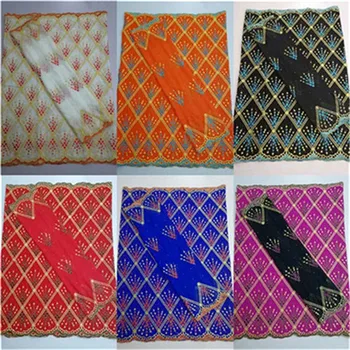

Nigerian lace fabric latest swiss voile lace in switzerland with stones 2019 african cotton lace tissu dentelle 5+2yards/lot