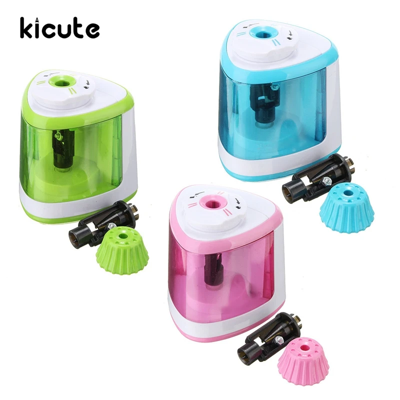 

Kicute Candy Color Electric Pencil Sharpener Automatic Battery Operated Desktop Supplies For School Office Stationery