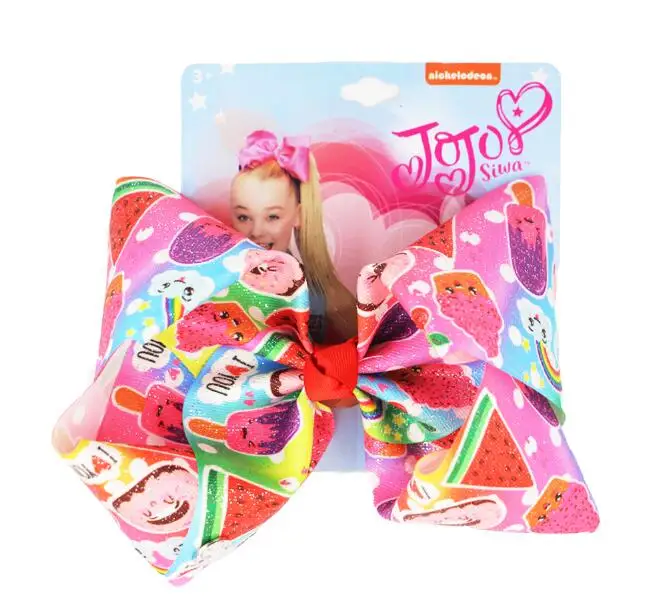 

NEW 8inch bow HAIR CLIP Large rainbow HAIR BOWKNOT For Kids Girls Bling Barrette HANDNADE BUTTFLY KNOT Hair Accessories