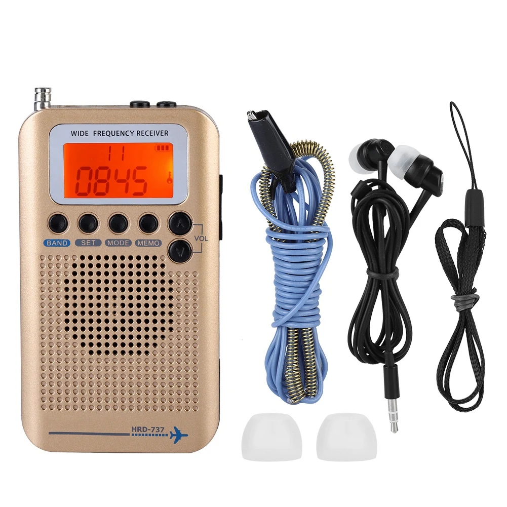 SOONHUA, радиоприемник для летательного аппарата, VHF, портативное радио, рекордер для полнодиапазонного радиоприемника со стандартным устройством и наушниками