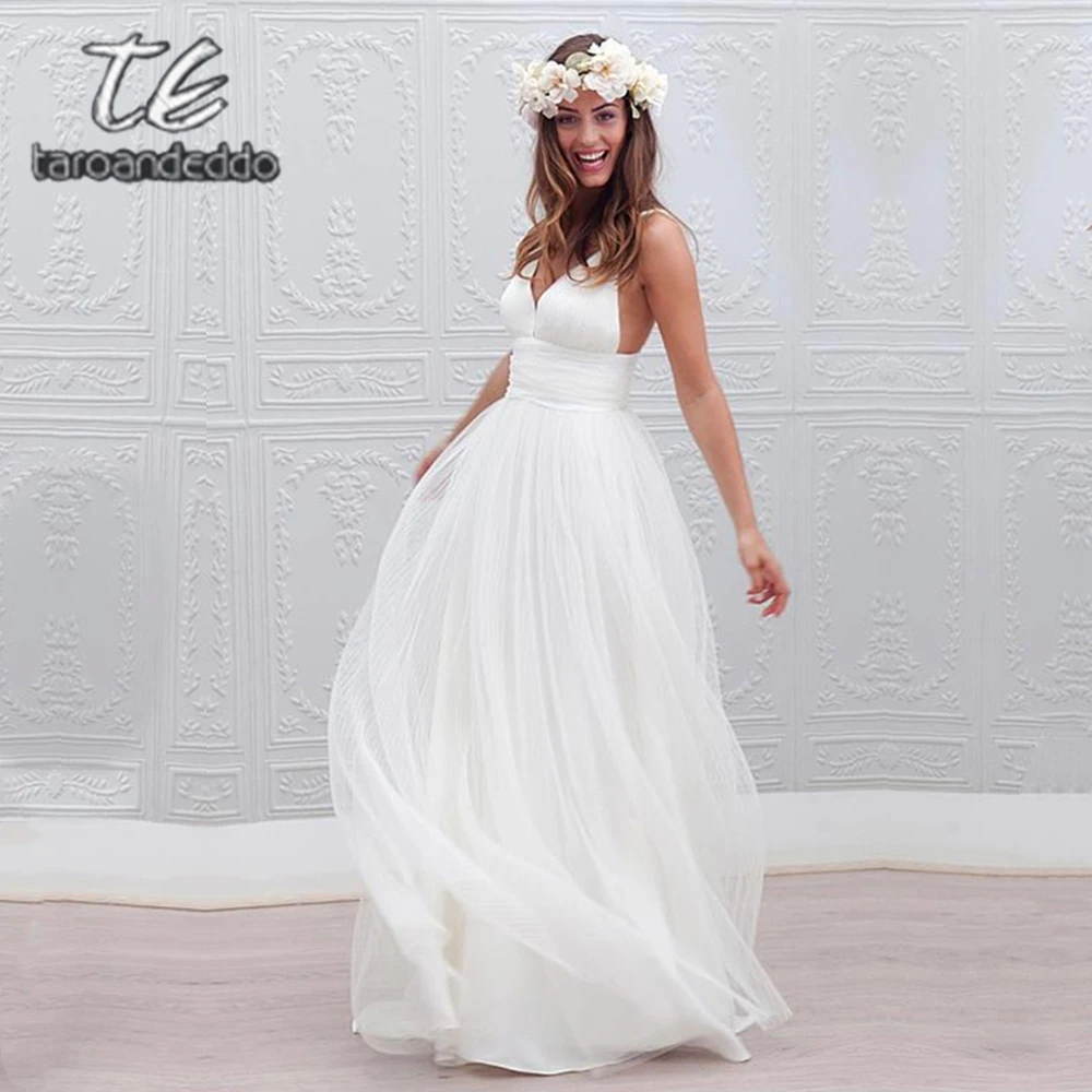 spaghetti strap wedding gowns