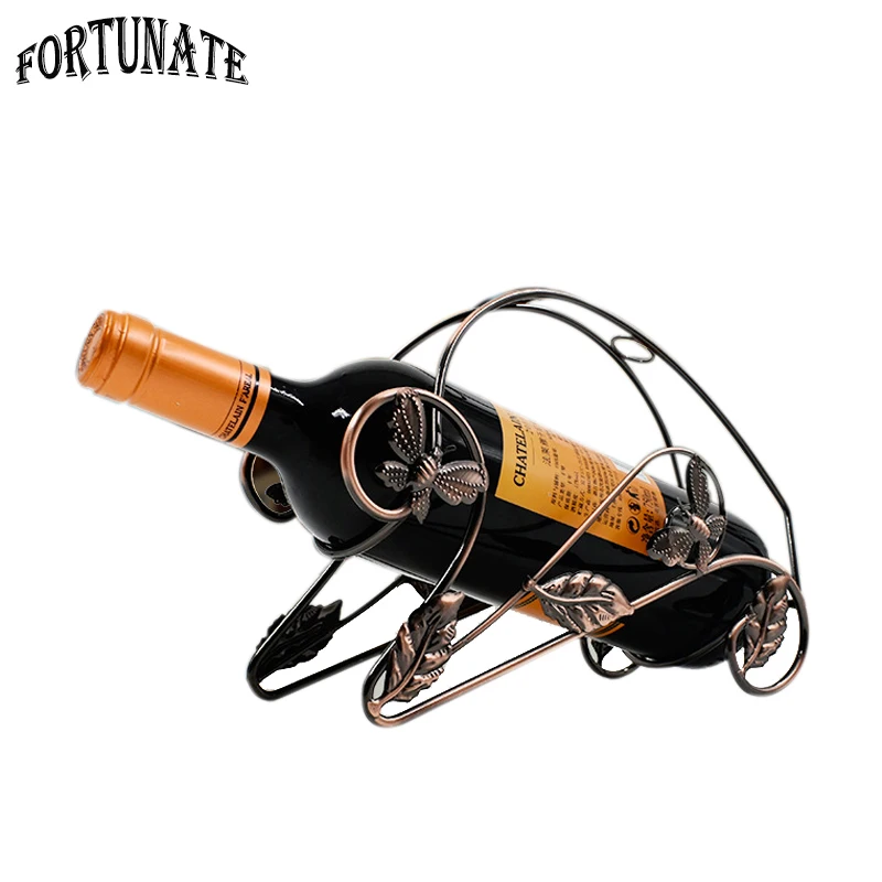 Hot Butterfly Iron Wine Racks Handmade Plating Process Support Home