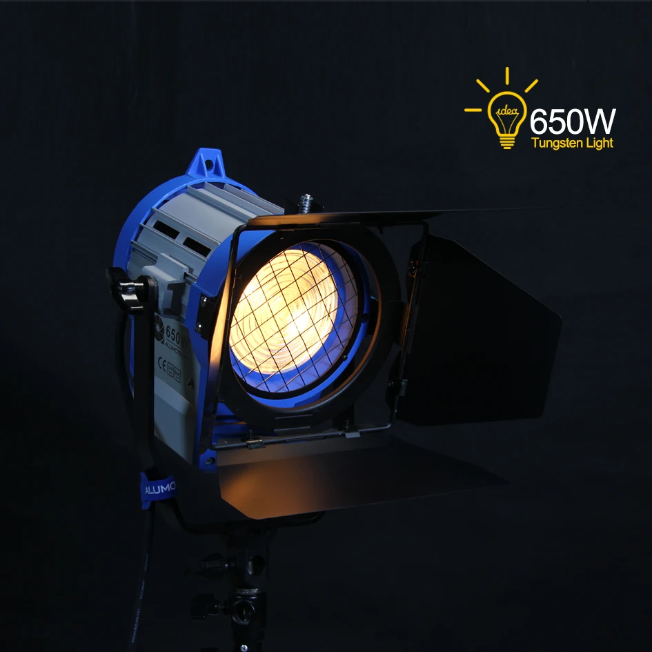 ALUMOTECH As Arri Light Pro 2*650 Вт+ 2*1000 Вт+ 4* диммер Fresnel вольфрамовый точечный свет для студийной видеокамеры фото освещение