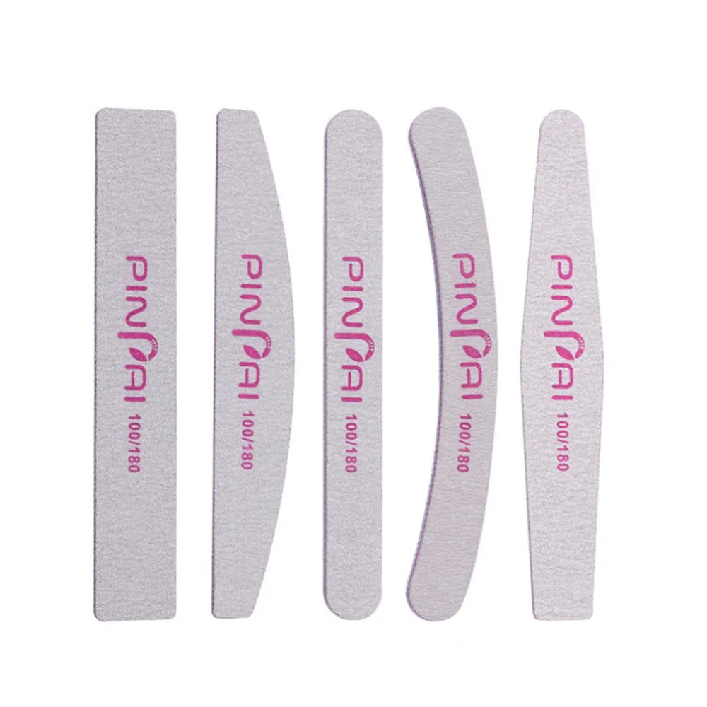 

1PCS 5 Shape Professional Double-sided Stick 100/180 Nail Sanding File Buffing Tool Manicure Pedicure Nail Tool #271210
