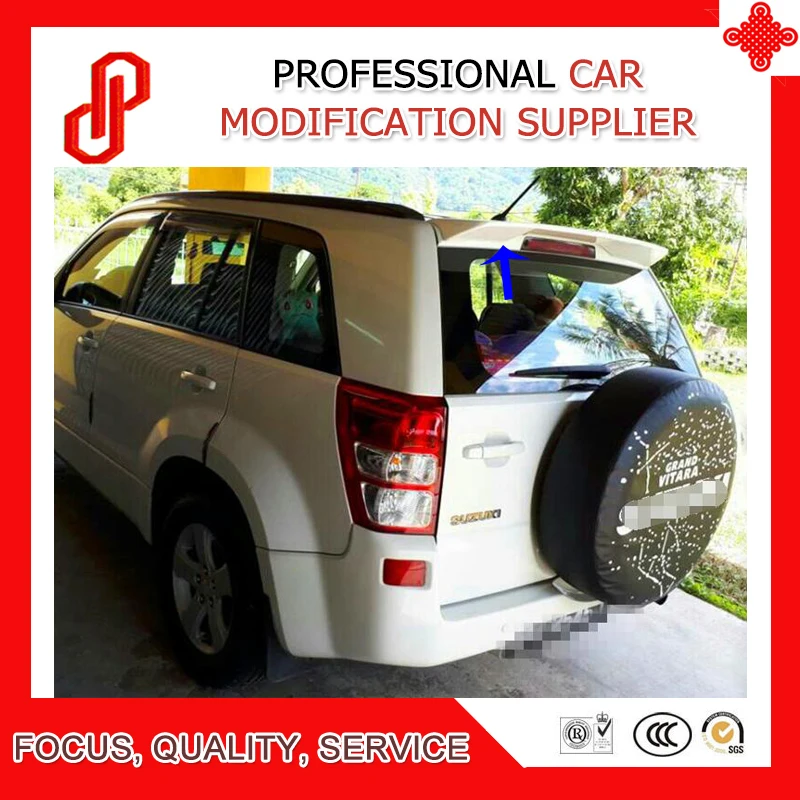

High quality black white silver color ABS car rear wings roof spoiler for Grand Vitara 2007 2008 2009 2010 2011 2012 2013