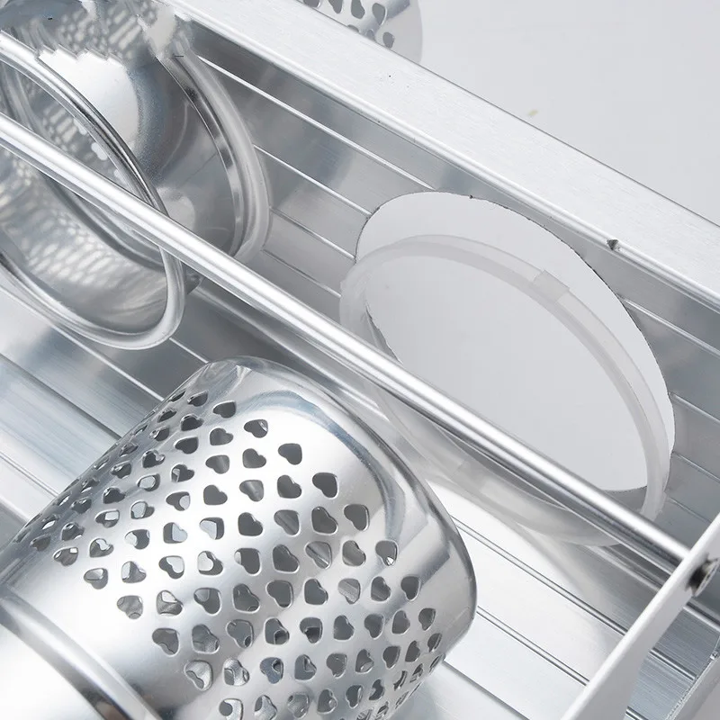  Space aluminium kitchen double-layer rack storage rack pendant seasoning rack wall hanging LU50711 - 32920655212