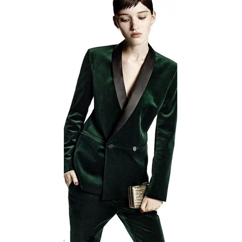 CUSTOM Dark green women business suits formal office suits