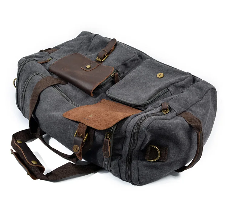 Холст кожаная дорожная сумка для переноски на Чемодан сумки Для мужчин Military Duffel сумки для путешествий Tote Большой выходные сумка bolsa де viagem