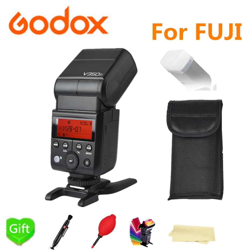 

Godox V350F Flashes Speedlite TTL 1/8000s HSS Built-in 2.4G Wireless X System with Li-ion Battery Flash For Fujifilm Cameras