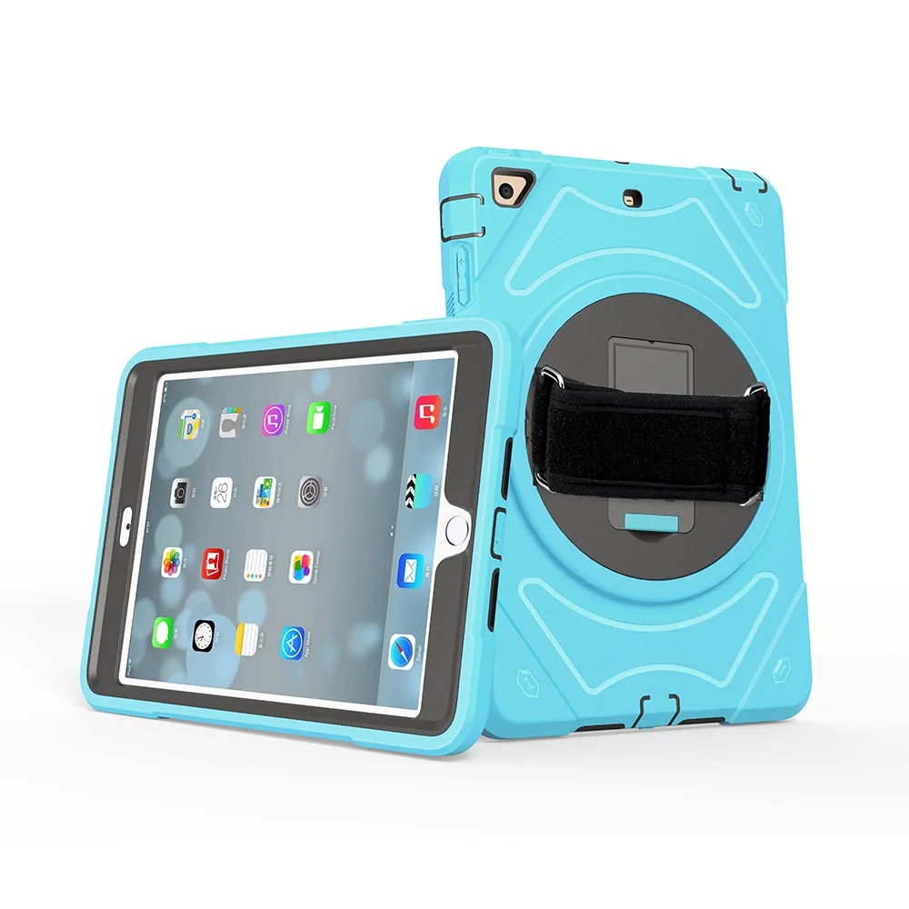 

Miesherk Case for iPad Mini 1/2/3 with 360 Degree Rotating Hand Strap and Kickstand, Heavy Duty Shockproof Drop Protection Cover