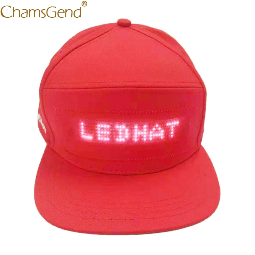

Funny LED Flashing Hat Waterproof Smartphone Controlled Baseball Caps DJ Party Show Baseball Caps Visors Summer Hats 90514