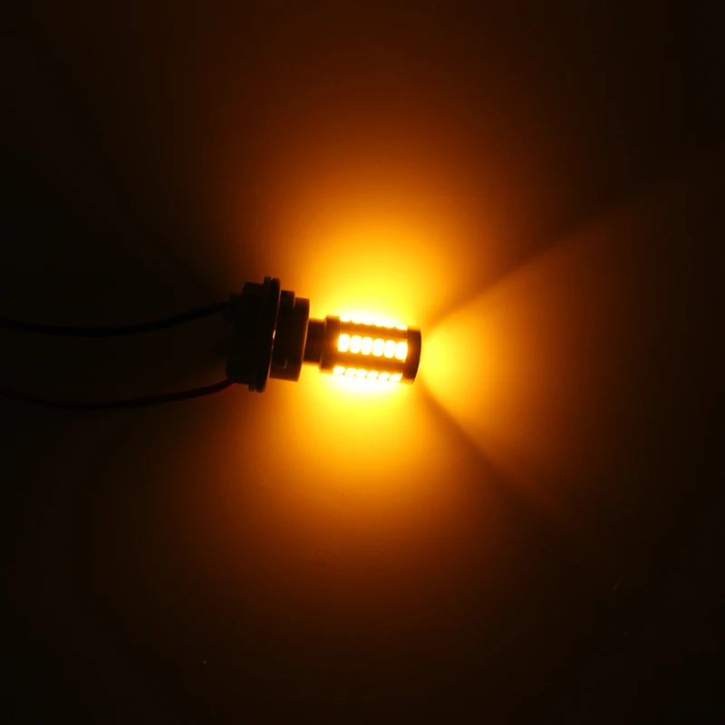 YCCPAUTO 2 шт. T25 3156 3157 P27W светодиодный лампы для фар светильник 33 SMD 5630 светодиодный Авто Автомобильные стояночные огни лампы резервного копирования DRL Белый Красный цвет: желтый, 12V