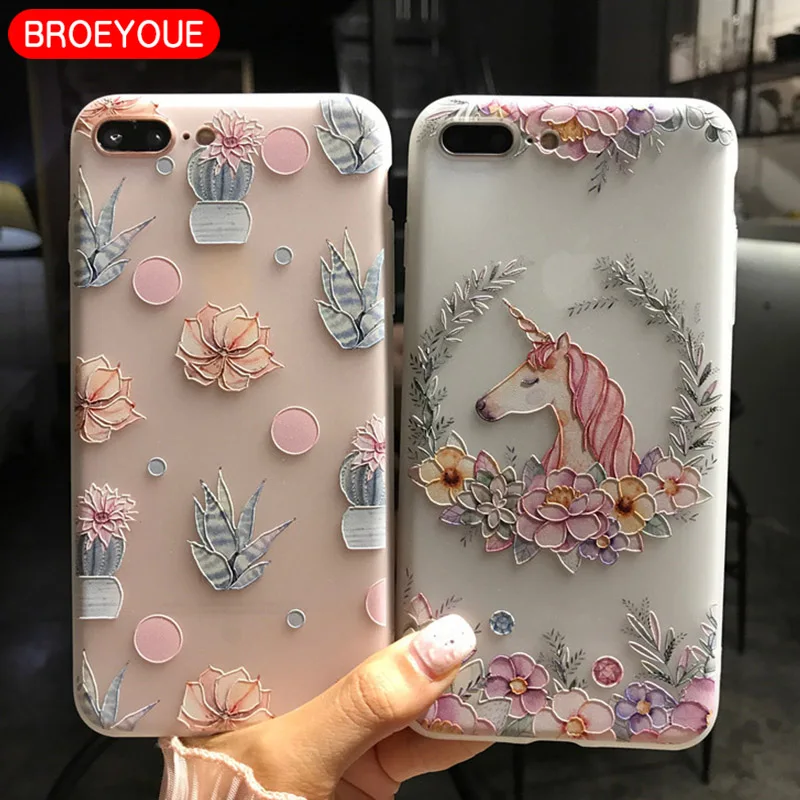 

BROEYOUE Case For Xiaomi Redmi 4X 4A Note 4X Note 5A 3 Redmi 3 3S 3X For Xiaomi 5X Mi 5S Mi6 Plus 4I 4C TPU Relief Flowers Cover