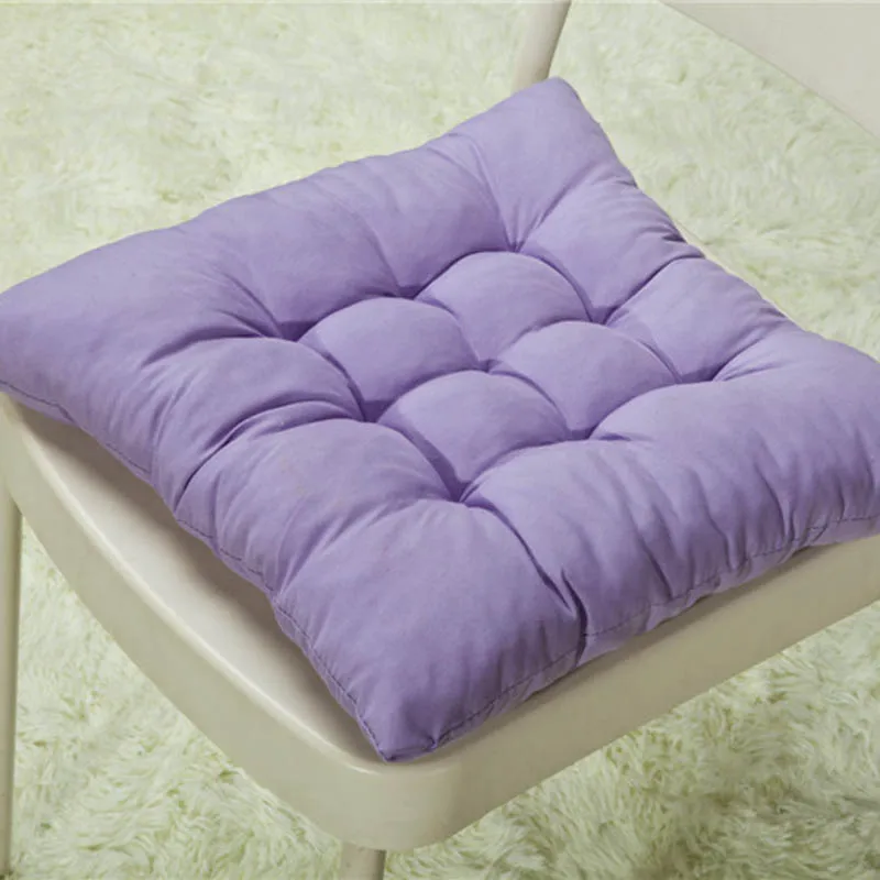 Фирменная Новинка 40*40 см зимняя домашняя офисная декоративная подушка для сиденья одноцветная удобная барная подушка для кресла дивана подушки для ягодиц - Цвет: Light purple