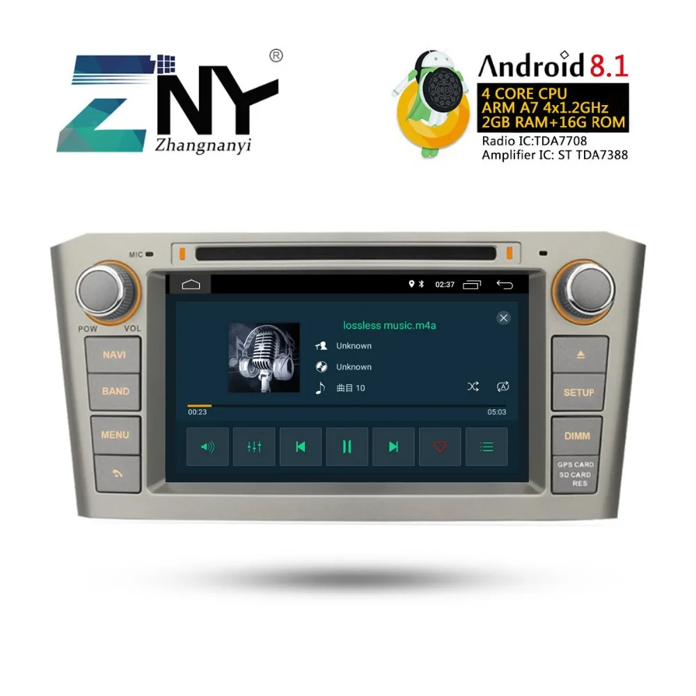 7 &quotHD Android 8 1 Автомобильный DVD Радио для Toyota Avensis T25 2003 2004 2005 2006 2007 2008 gps навигация