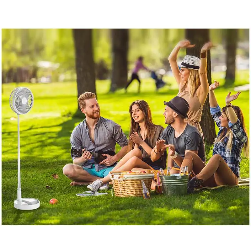 

3 in 1 USB Mini Portable Small Folding Floor Fan Multi-function Rechargeable Internal Battery Summer For Student Office Desktop