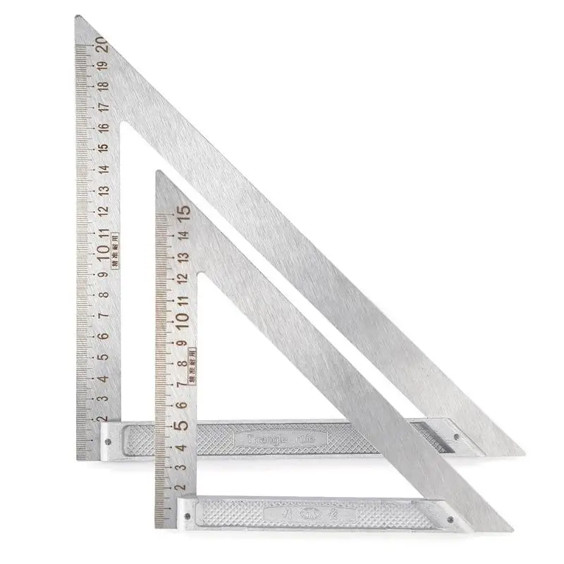 

Triangle Ruler 90 Degrees Stainless steel Speed Square Protractor Woodworking Carpenter Horizontal Measurement Drawing Tools