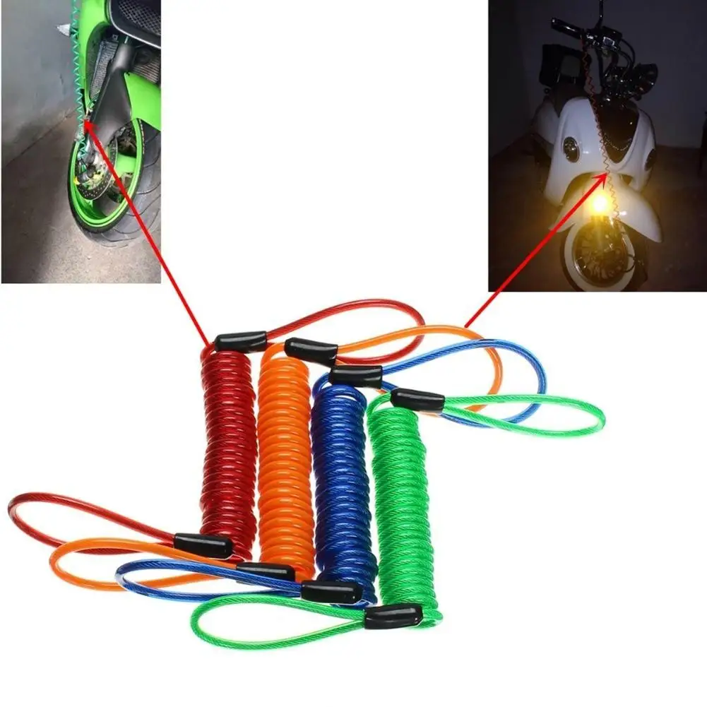 

Security Anti-Theft Spring Rope Motorcycle Wheel Disc Brake Lock Cable Wire