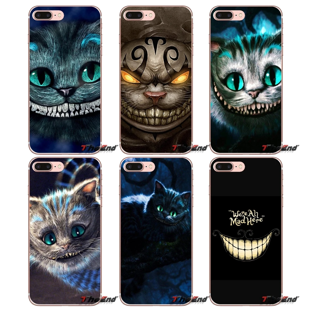 

Alice in Wonderland Cheshire Cat Soft Case For Apple iPhone X 4 4S 5 5S SE 5C 6 6S 7 8 Plus 6Plus 7plus 8plus Fundas Coque