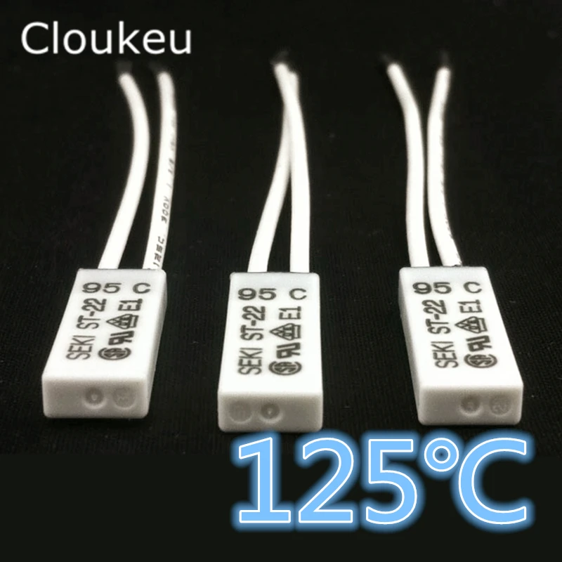 

SEKI ST-22 125C Temperature Switch Thermal control 5A250V Normally Closed 125 Centigrade
