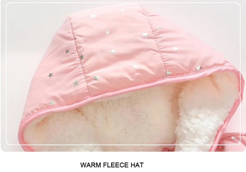 CROAL CHERIE 80-120cm Warm Fleece Hat Baby Winter Jacket And Coat For Boys Velvet Cotton Padded Hooded Kids Girls Jacket  (5)