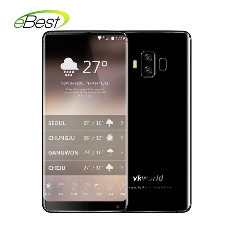 VKworld S8 4G Android 7,0 смартфон 5,9" 18:9 полный Экран MTK6750T Octa Core 4 Гб 64 Гб распознавания лиц 5500 мА/ч, чехол для мобильного телефона