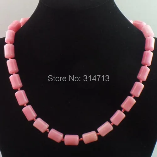 

L00152 Hot! Purpulor 1Strand Of Natural Rhodonite Column Beads Girl Necklace 17.5 inch 15x10mm