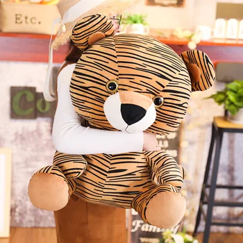 

Cute Bear Plush Toy Tiger Leopard Cartoon Plush Animal Toys Decorations Baby Soothing Doll Stuffed Gift New Style doll