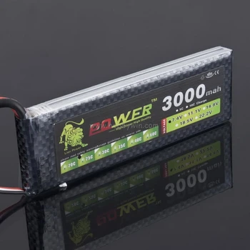 

LION Power 7.4V 3000mAh 25C LiPO battery T plug Burst 50C RC model lipoly power pack