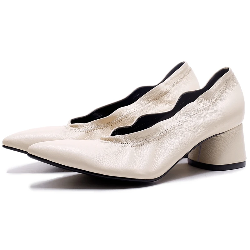 ANMAIRON Genuine Leather Pointed Toe Women Shoes High Heel Zapatos Mujer Tacon Women Pumps Size 34-40 LY359 ANMAIRON Genuine Leather Pointed Toe Women Shoes High Heel Zapatos Mujer Tacon Women Pumps Size 34-40 LY359