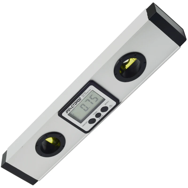 360 degree IP54 Laser Digital Angle Level Meter Gauge 225mm Electronic Protractor inclinometer with laser spirit level