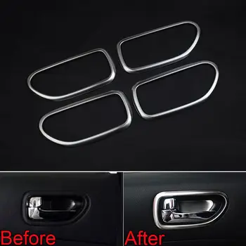 

Matte ABS 4x Accessories Inner Interior Door Handle Bowl Frame Cover Trim Sticker Fit For Nissan X-Trail 2008-2013 Car Styling