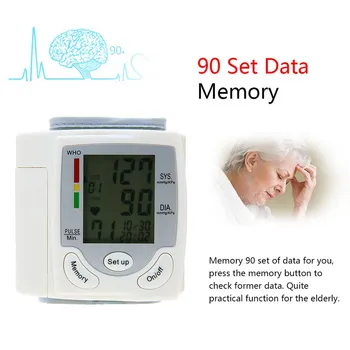 

Automatic Wrist Digital LCD Blood Pressure Monitor Sphygmomanometer Portable Pulse Home Tonometer Meter For Blood Pressure Meter