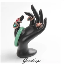 Высокое качество Черный ок кольцо для рук ювелирный набор выставочная Витрина Стенд Окно шоу аксессуары браслет Органайзер держатель чехол