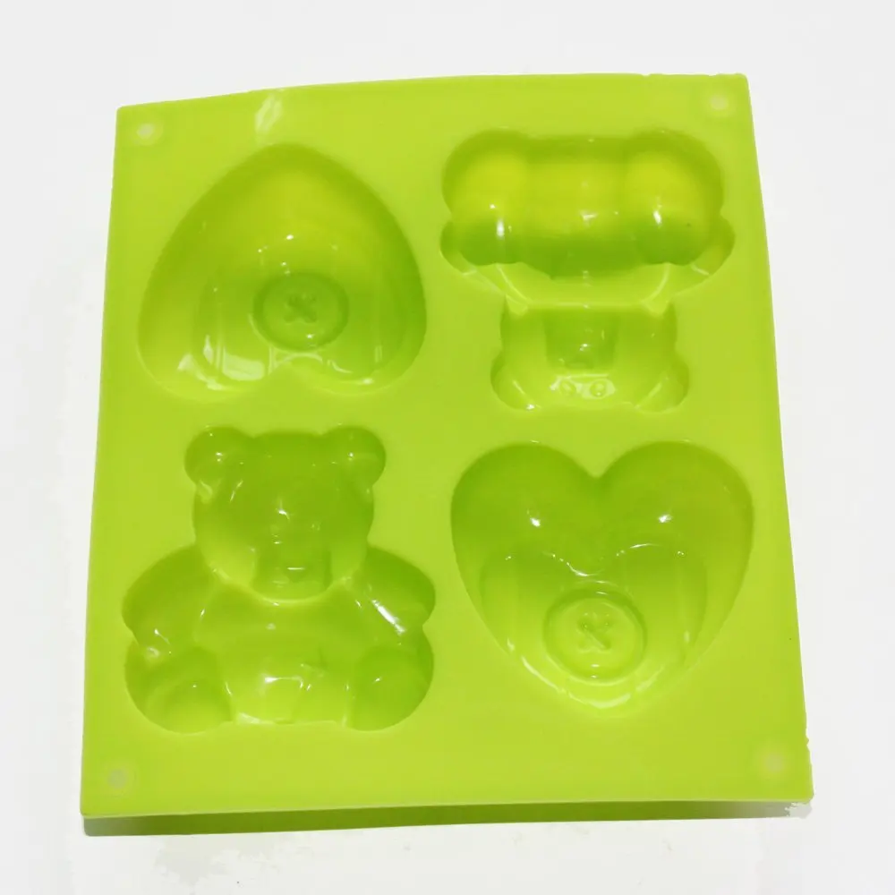 Fat Bear капкейк сердечко для шоколада силиконовая форма пудинга Gfit|silicone mold|molde