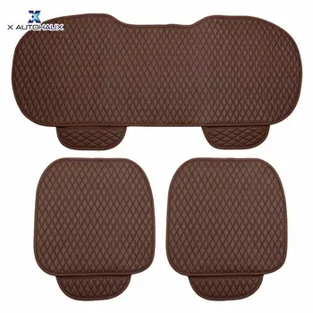 

X Autohaux Multifunctional Front Rear Car Seat Cushion Cover Breathable Leatherette Chair Pad Mat for Vehicle Office Interior