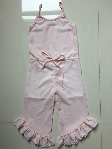 Novo Popular Meninas Jumper Romper Meninas Tiras Alcinhas Cordão Babados Queimado Macacão Palazzo 24 Novo Popular meninas jumper romper MENINAS tiras
