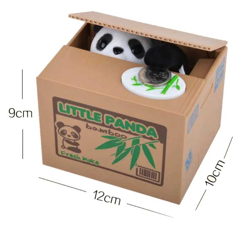 

Mischief Piggy Bank Automatic Electric Stole Coin Box Little Panda Dog Cat Money Box Funny Toy Piggy Bank Children Birthday Gift