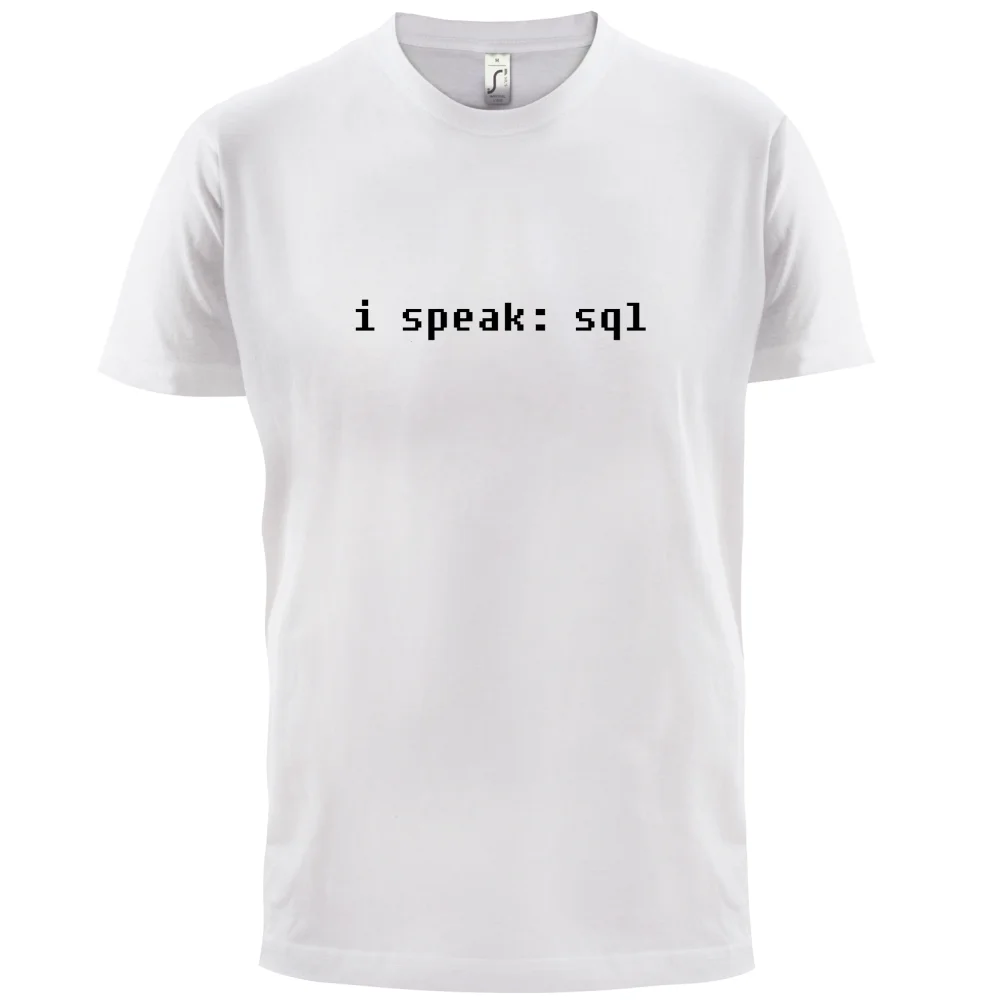 I Speak sql мужская Футболка Программирование/Компьютеры/код 13 цветов футболка с